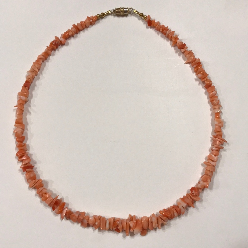 Vintage Coral Necklace 17 3/4” Angel Skin